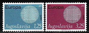 Югославия, 1970, Европа СЕПТ, 2 марки